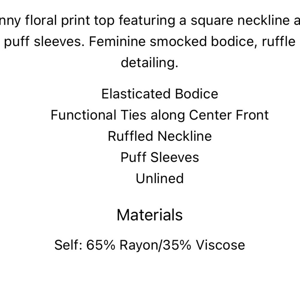 Floral Ruffle Yellow Top - Picture 5 of 5